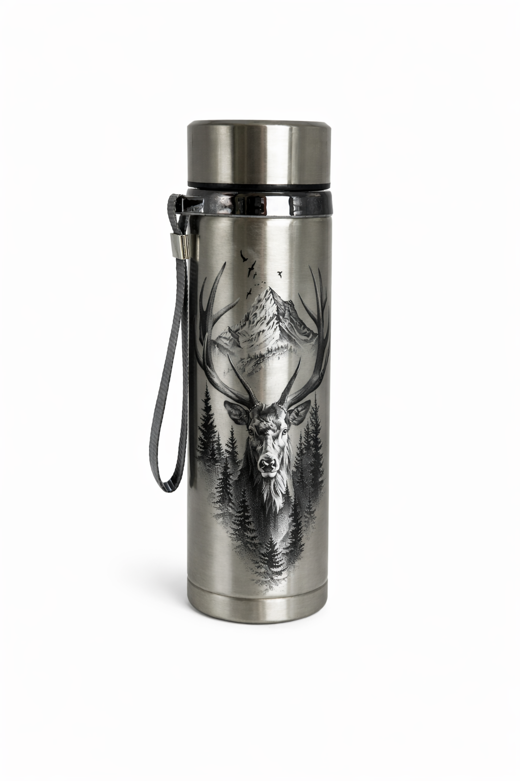 Edelstahlflasche Silber