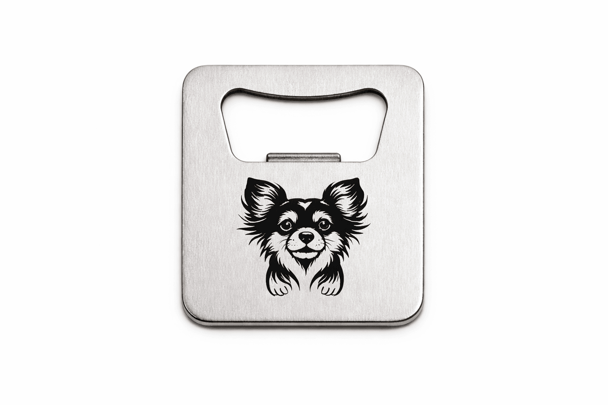 Flaschenöffner Edelstahl Logo